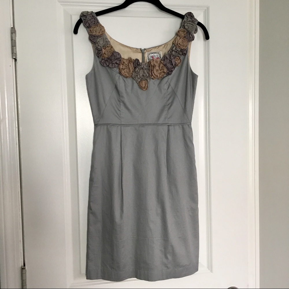 NWOT Anthropologie Silver Dress